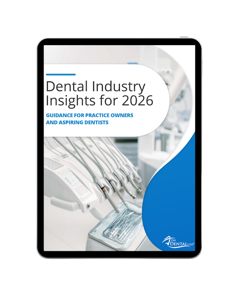 Dental Industry Insights for 2026 eBook shown on a tablet