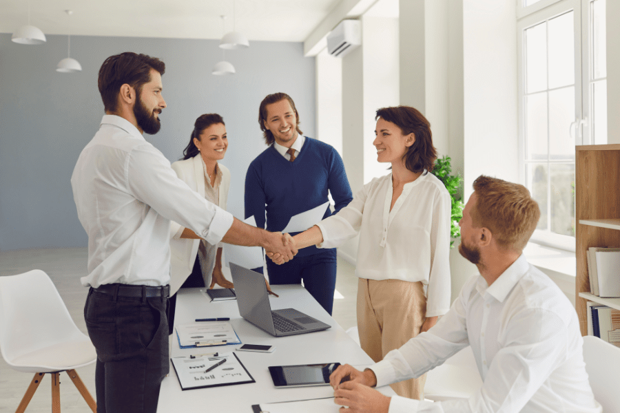 Dental practice owner interviewing a CPA candidate